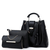 Stylish Leather Hand Bag Set - 3 Pcs for Girls