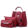 Stylish Leather Hand Bag Set - 3 Pcs for Girls