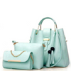 Stylish Leather Hand Bag Set - 3 Pcs for Girls