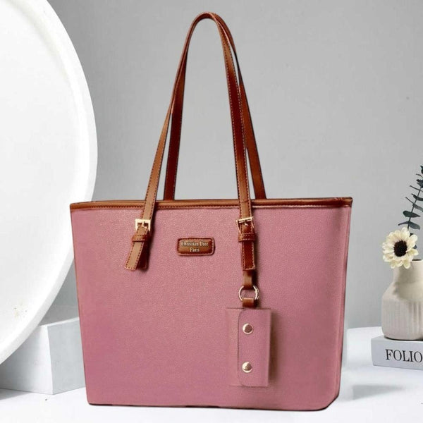 Girl's PU Leather Plain Hand Bag