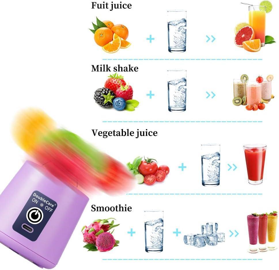 Portable & Rechargeable Mini Blender - 1 Pc for Smoothies & Shakes