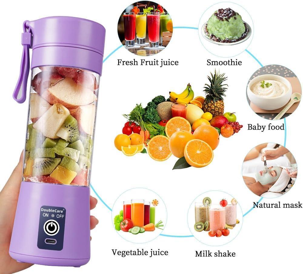 Portable & Rechargeable Mini Blender - 1 Pc for Smoothies & Shakes