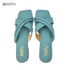Stylish Women's Casual Leather Flats - 1 Pcs in Turquoise