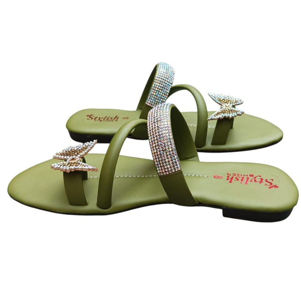 Fancy Women's Glitter PU Leather Flats - Available in Multiple Sizes
