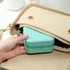 Compact Travel Jewelry Organizer Box – Portable Zipper Case for Rings, Earrings & Necklaces (Random Color)